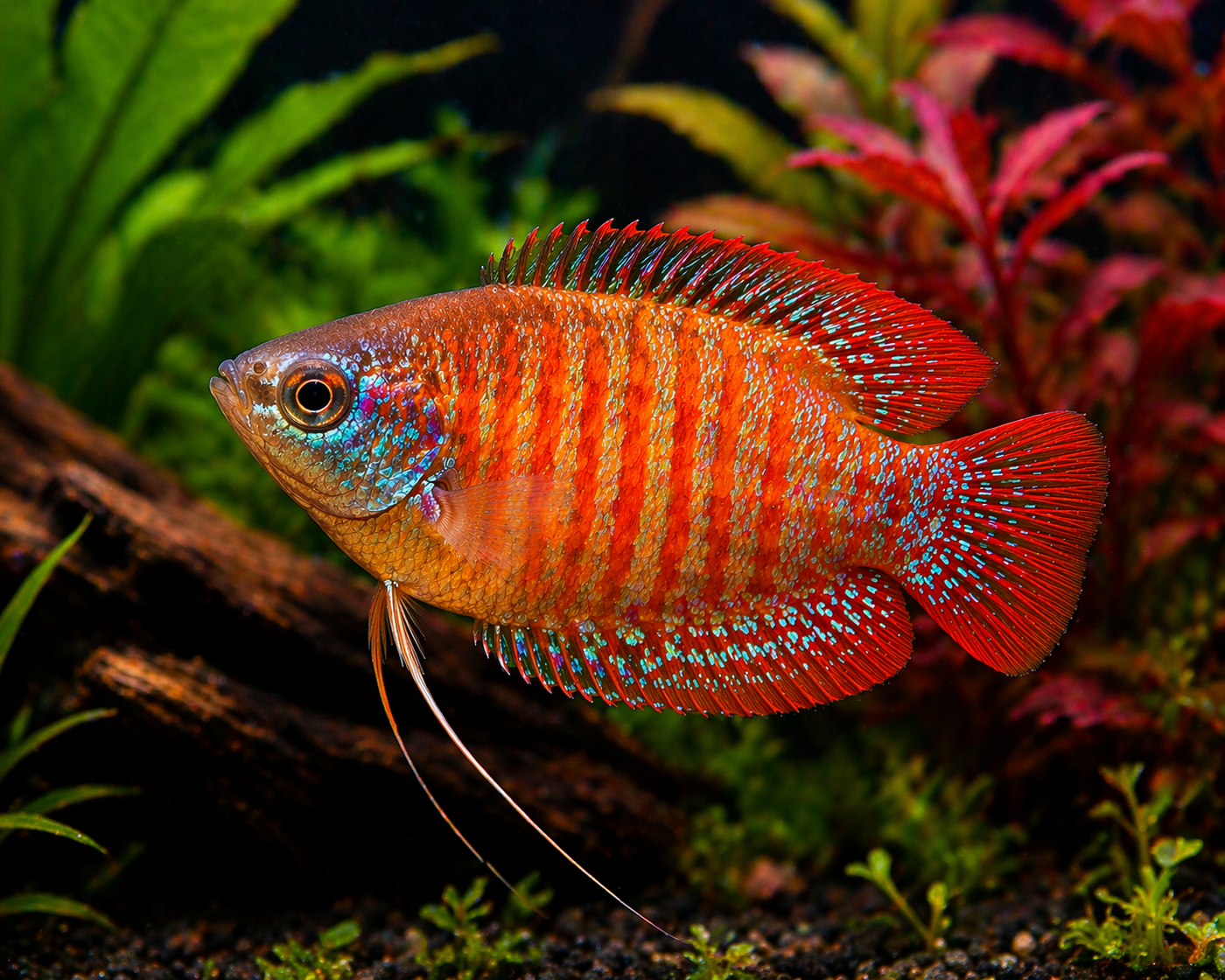 Flame Dwarf Gourami Male
