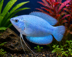 Powder Blue Dwarf Gourami Male