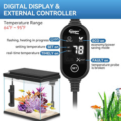 Hygger Aquarium Heater, HG998 - HG998-200W (for 65 Gallon)