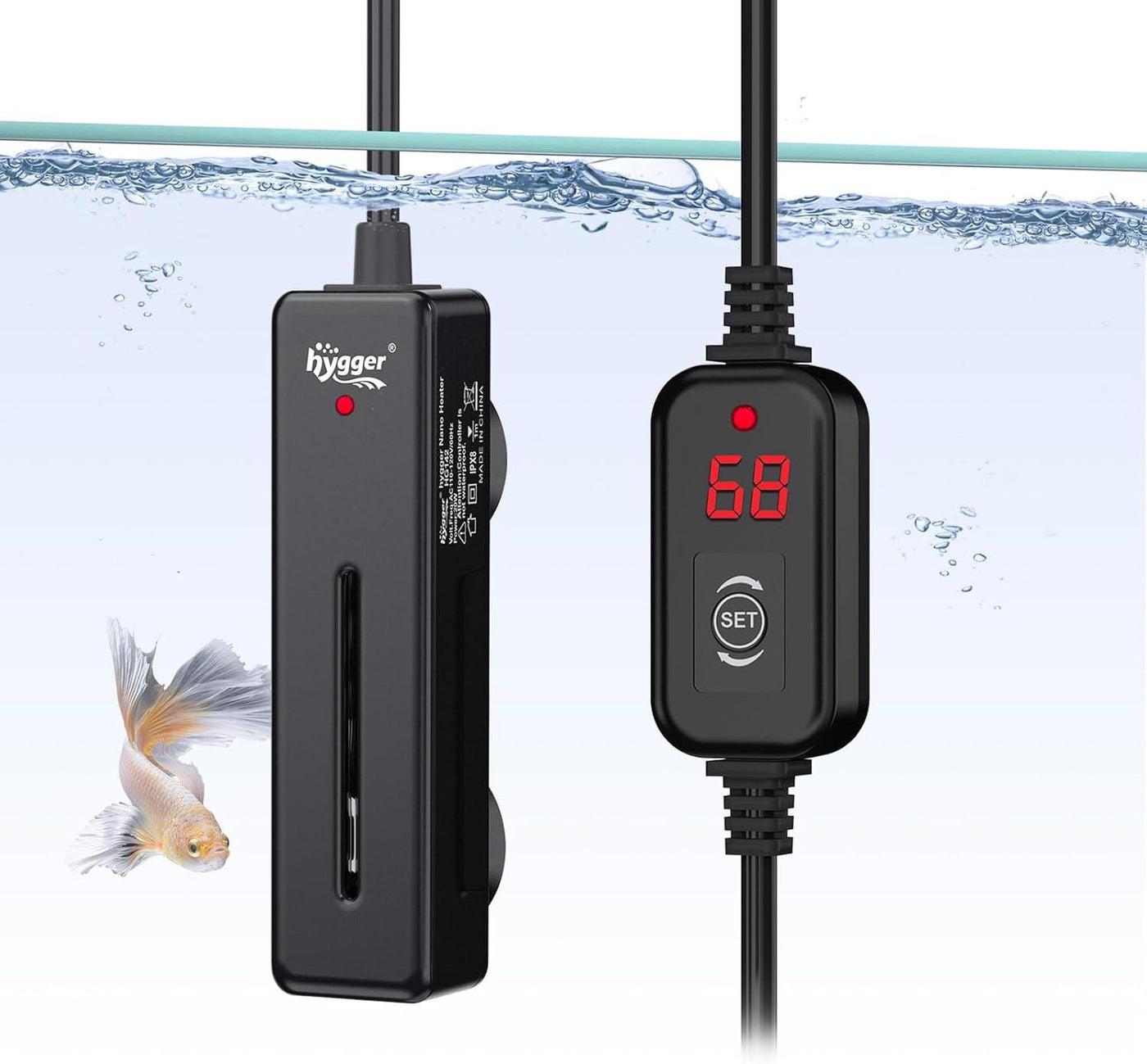 Hygger Aquarium Heater, HG998 - HG998-100W (for 30 Gallon)