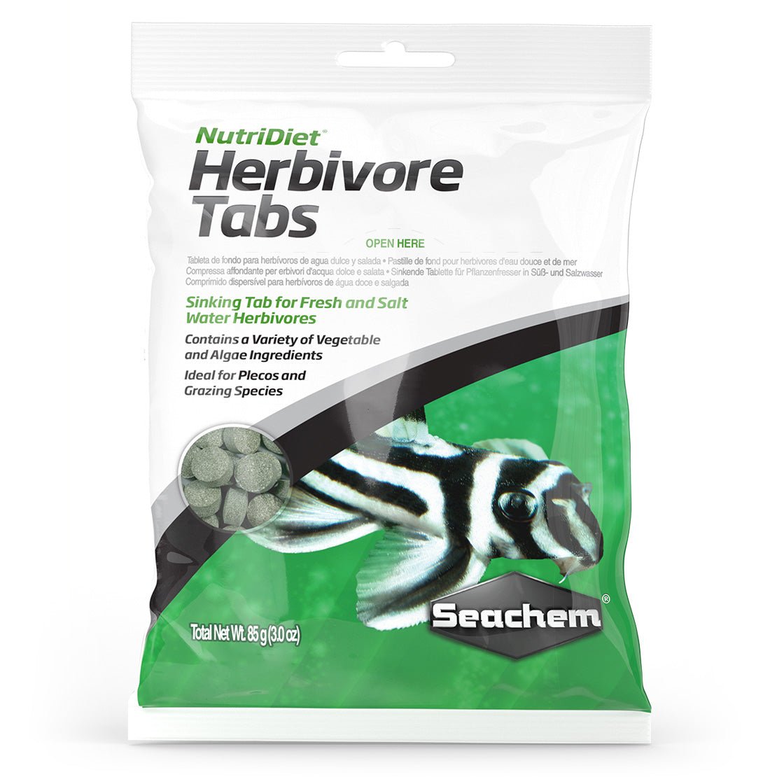 Seachem NutriDiet Herbivore Tabs - 85 g / 3 oz